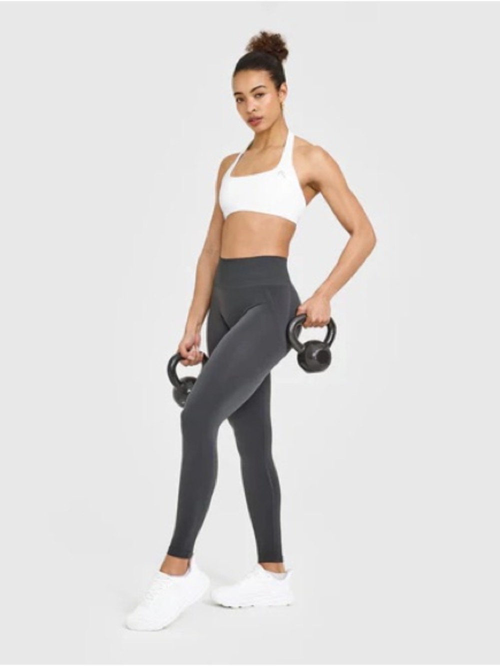 Oner Active Seamless High-Waist Leggings in Charcoal Gray